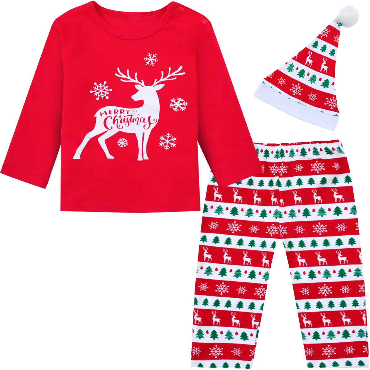 Baby Boys Christmas Clothes Set Newborn Xmas Elf Outfit Infant New Year Festival Costume