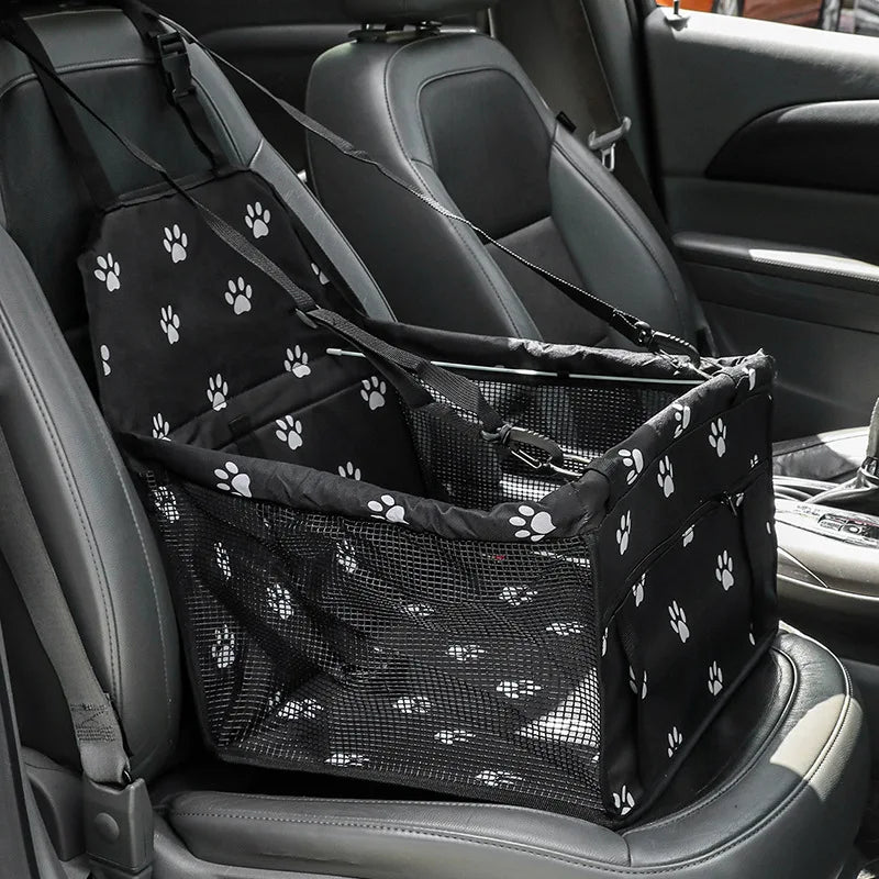 Dog Car Seat Cover Folding Hammock Puppy Booster Seat Basket for Small Medium Large Dogs Stable Foldable Travel Pet Dog Car Seat