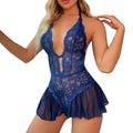 Lingerie for Women One Piece Teddy Lingerie Sexy Deep V Bodysuit Lace Nightie
