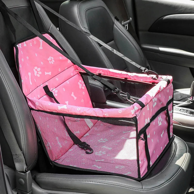Dog Car Seat Cover Folding Hammock Puppy Booster Seat Basket for Small Medium Large Dogs Stable Foldable Travel Pet Dog Car Seat