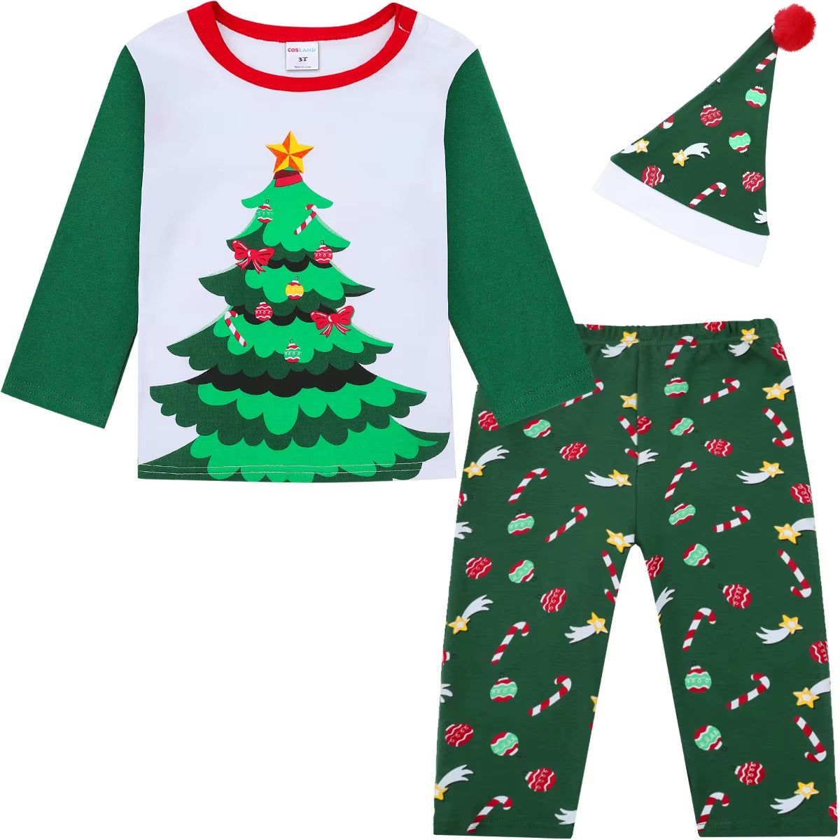 Baby Boys Christmas Clothes Set Newborn Xmas Elf Outfit Infant New Year Festival Costume